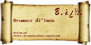 Brumecz Álmos névjegykártya